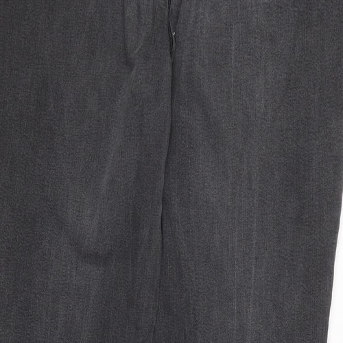 Per Una Womens Grey  Cotton Straight Jeans Size 18 L28 in Regular