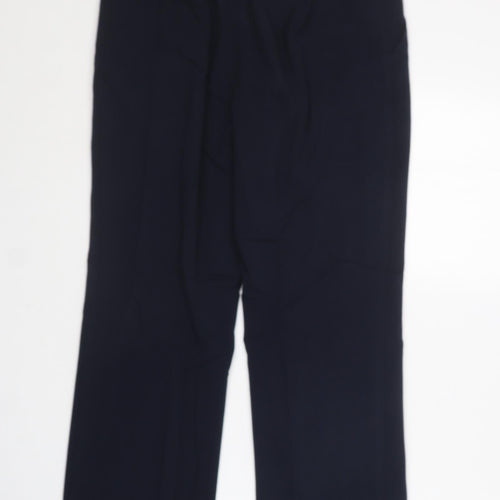 Marks and Spencer Womens Blue  Polyester Dress Pants Trousers Size 12 L23 in Regular