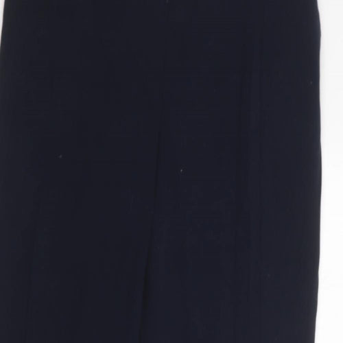 Marks and Spencer Womens Blue  Polyester Dress Pants Trousers Size 12 L23 in Regular