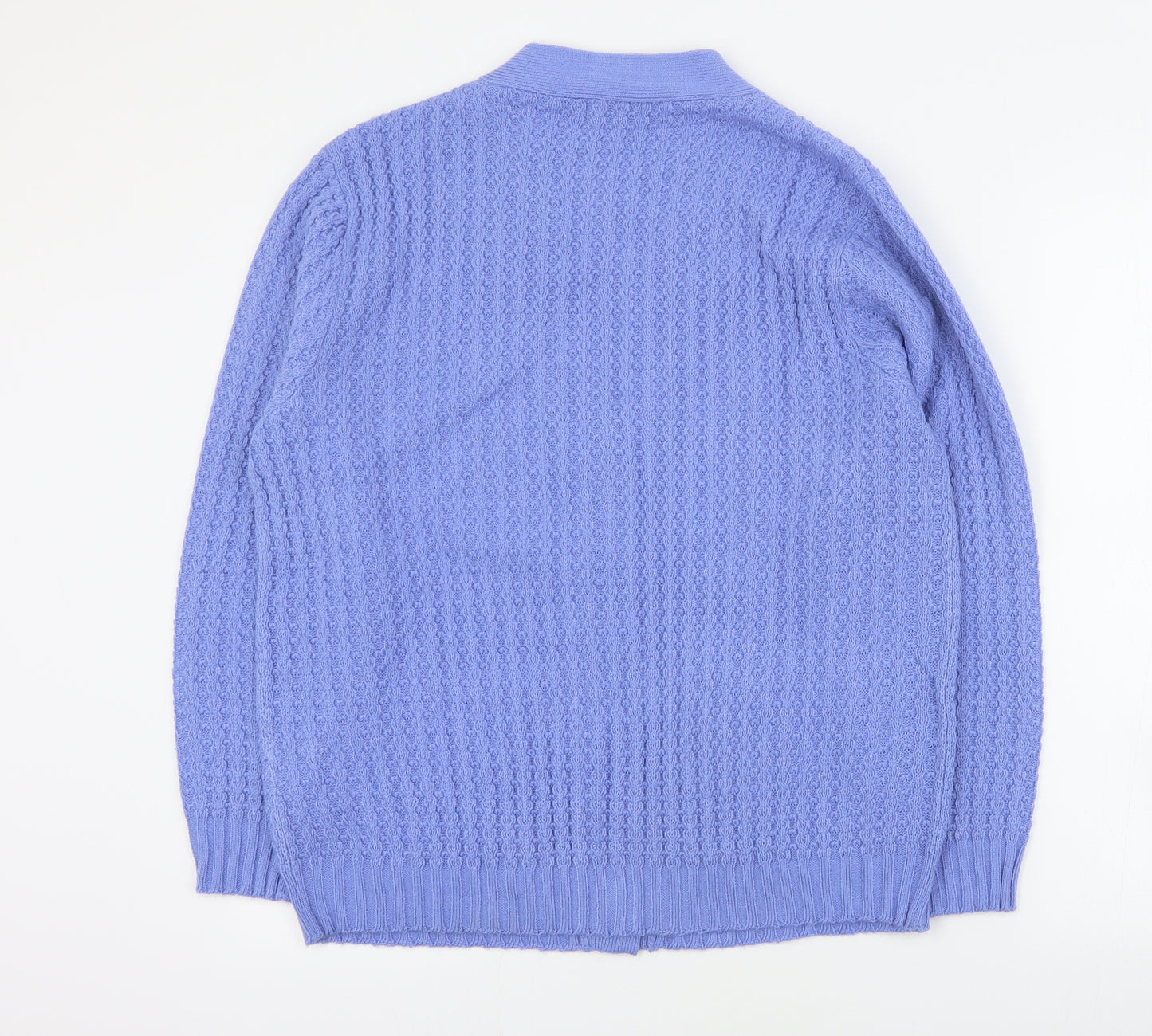 Damart Womens Blue V-Neck  Acrylic Cardigan Jumper Size 18