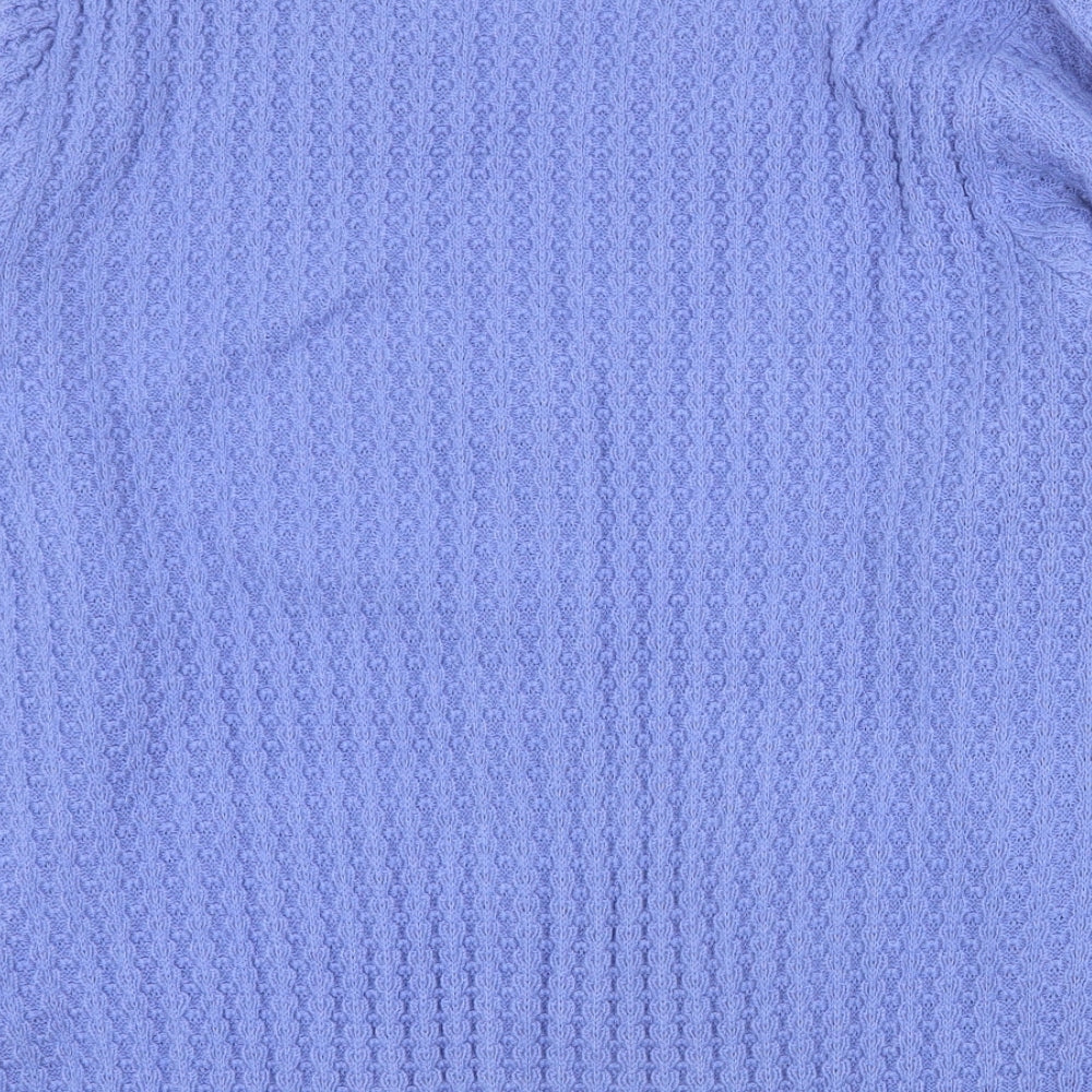 Damart Womens Blue V-Neck  Acrylic Cardigan Jumper Size 18