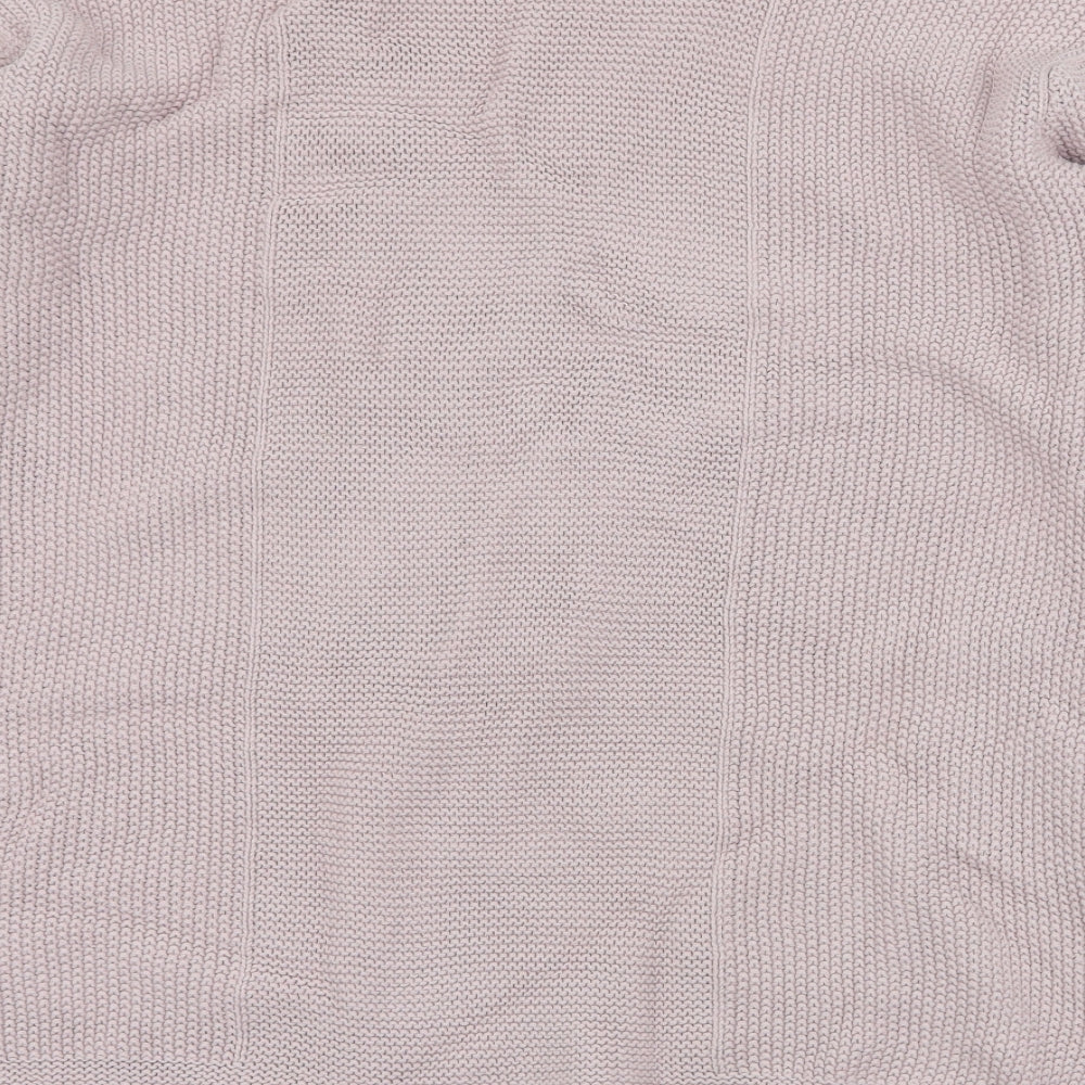 Woolovers Womens Pink V-Neck  Linen Pullover Jumper Size XL