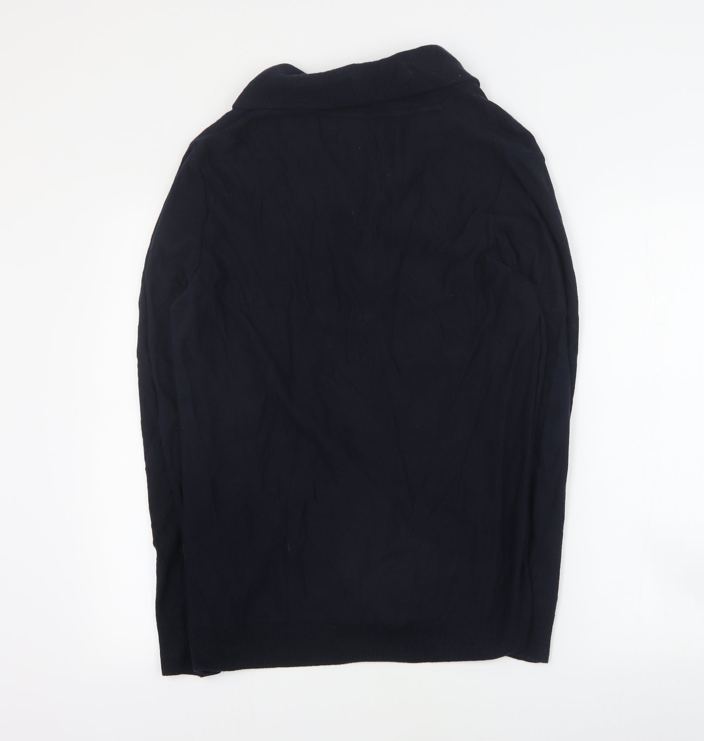 River Island Mens Blue V-Neck  Cotton Cardigan Jumper Size M
