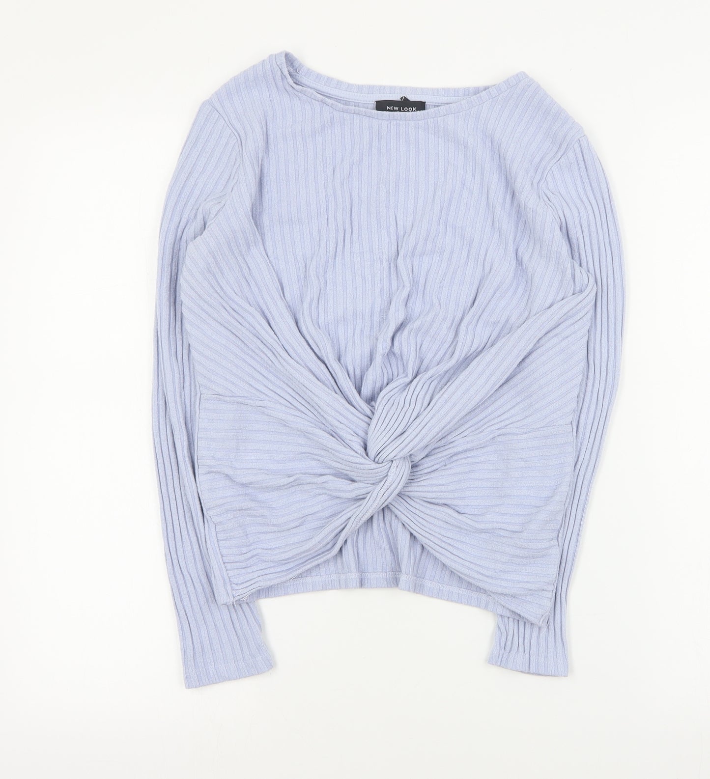 New Look Womens Blue Round Neck  Viscose Pullover Jumper Size 10