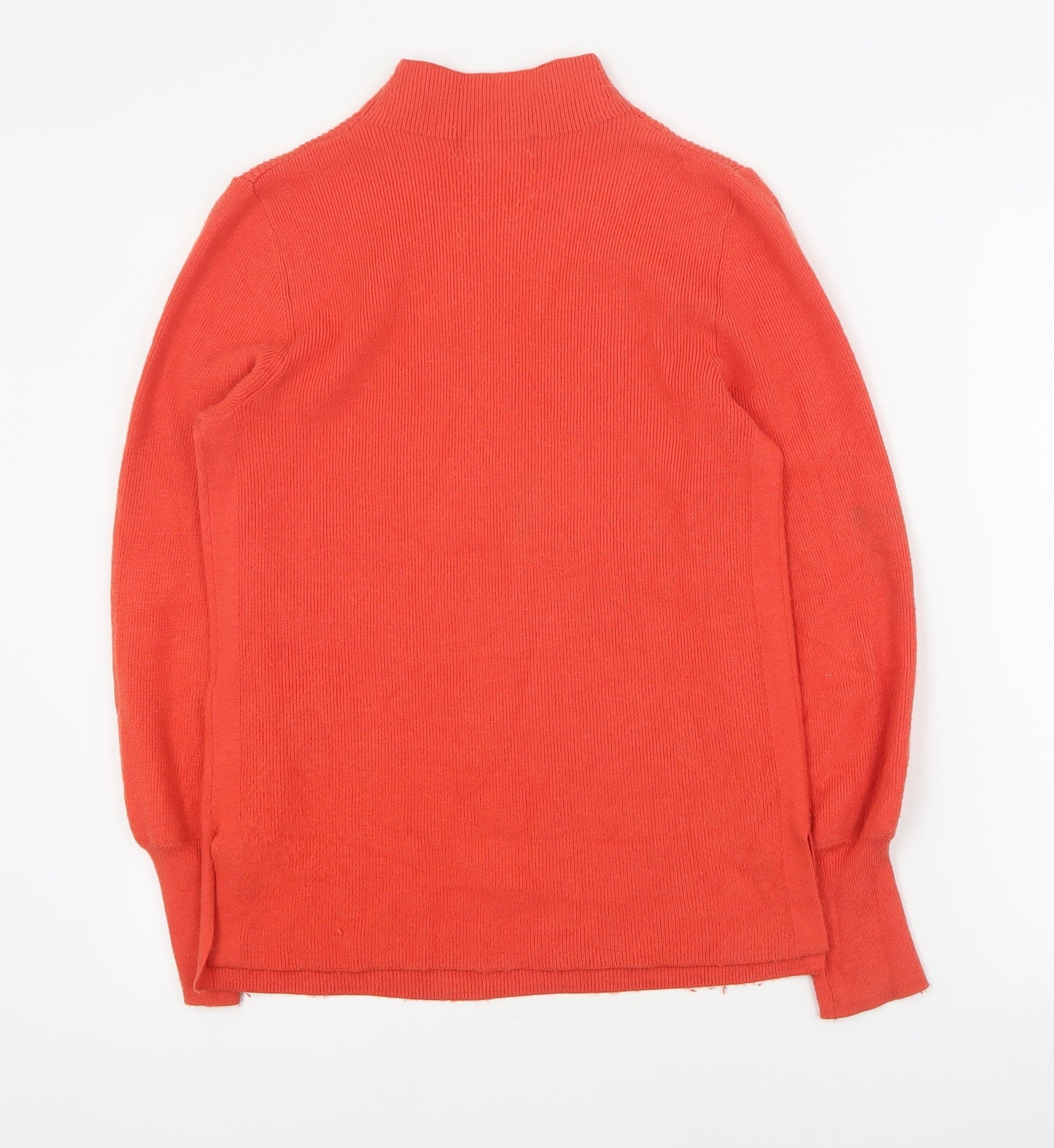 Marks and Spencer Womens Orange High Neck  Viscose Pullover Jumper Size S