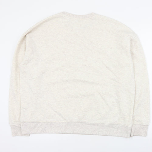Primark Womens Beige  Cotton Pullover Sweatshirt Size L  Pullover - Slogan
