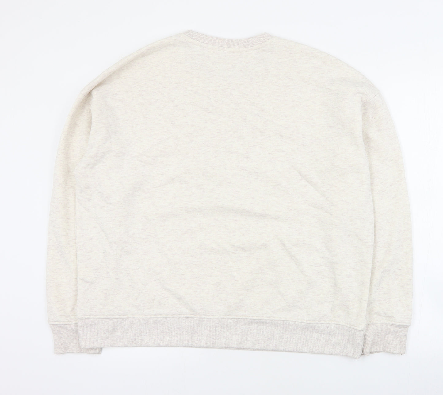 Primark Womens Beige  Cotton Pullover Sweatshirt Size L  Pullover - Slogan