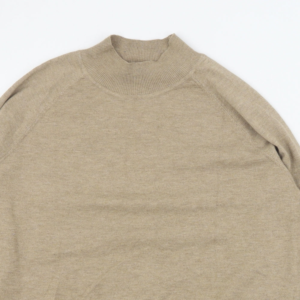 Primark Womens Brown High Neck  Polyester Pullover Jumper Size M