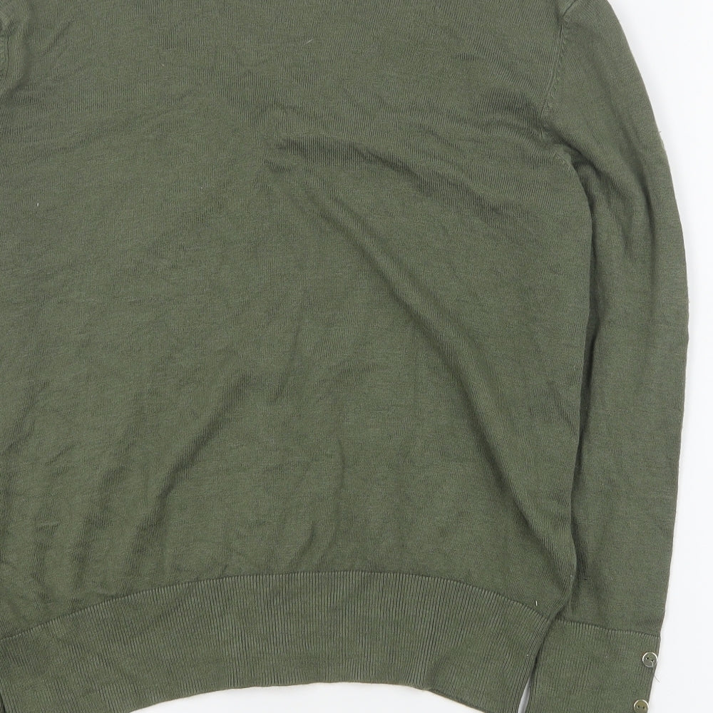 Primark Womens Green V-Neck  Viscose Cardigan Jumper Size L