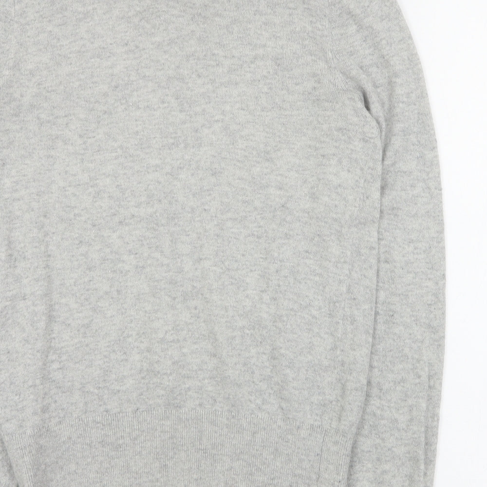 Debenhams Womens Grey Collared  Nylon Pullover Jumper Size 12