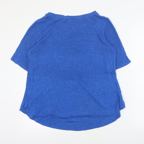 H by Halston Womens Blue Round Neck  Viscose Pullover Jumper Size M