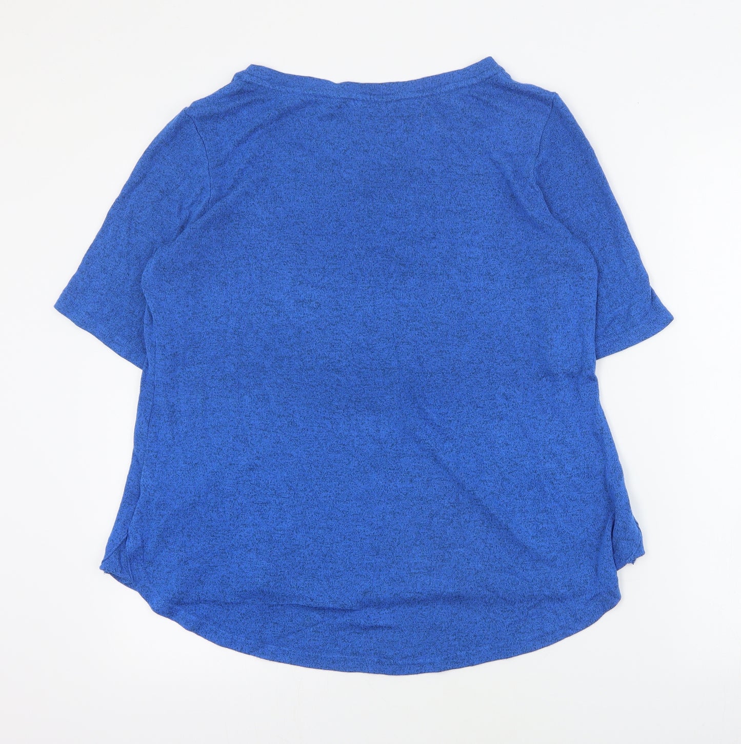 H by Halston Womens Blue Round Neck  Viscose Pullover Jumper Size M