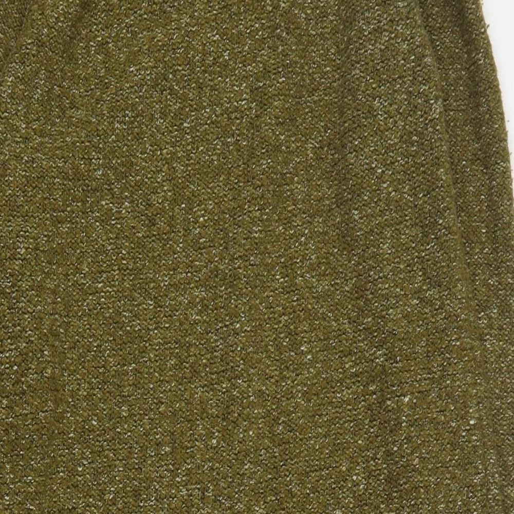H&M Womens Green  Acrylic Jumper Dress  Size S  High Neck Pullover