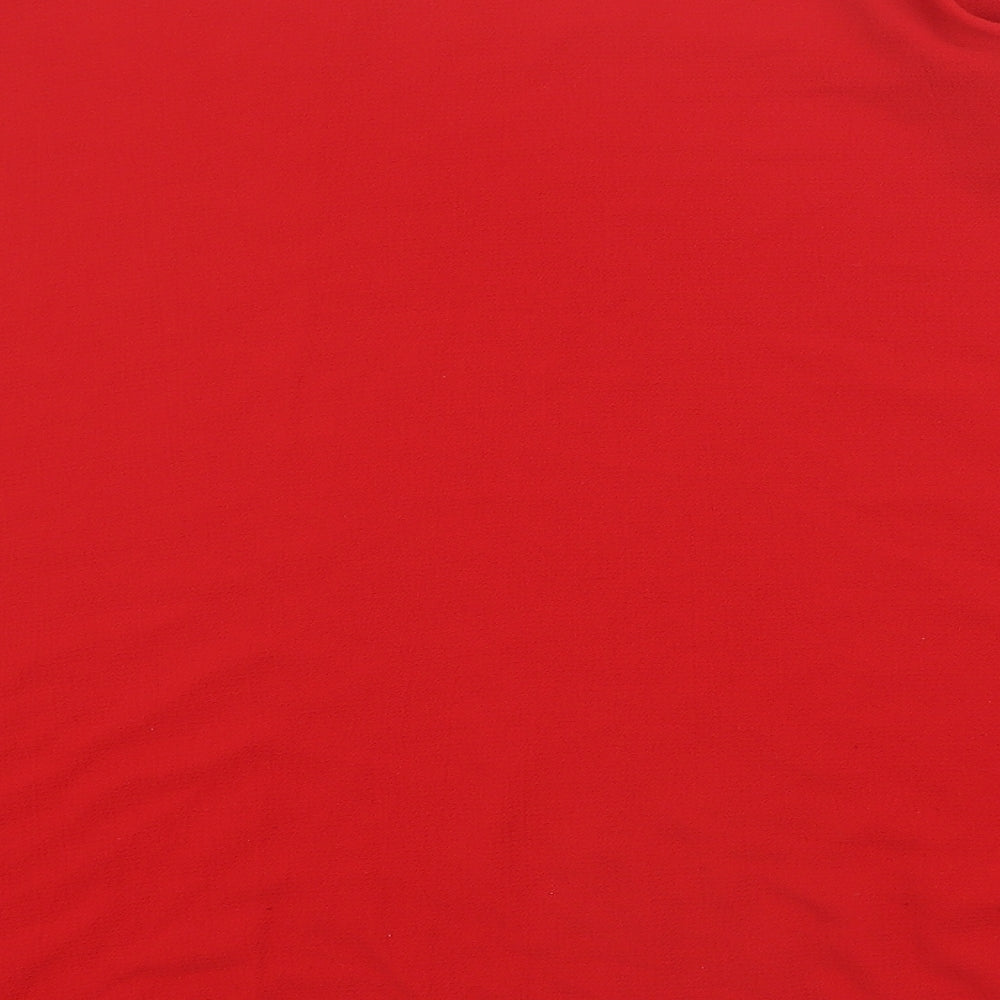 New Look Womens Red  Polyacrylate Fibre Basic Blouse Size 24 Off the Shoulder