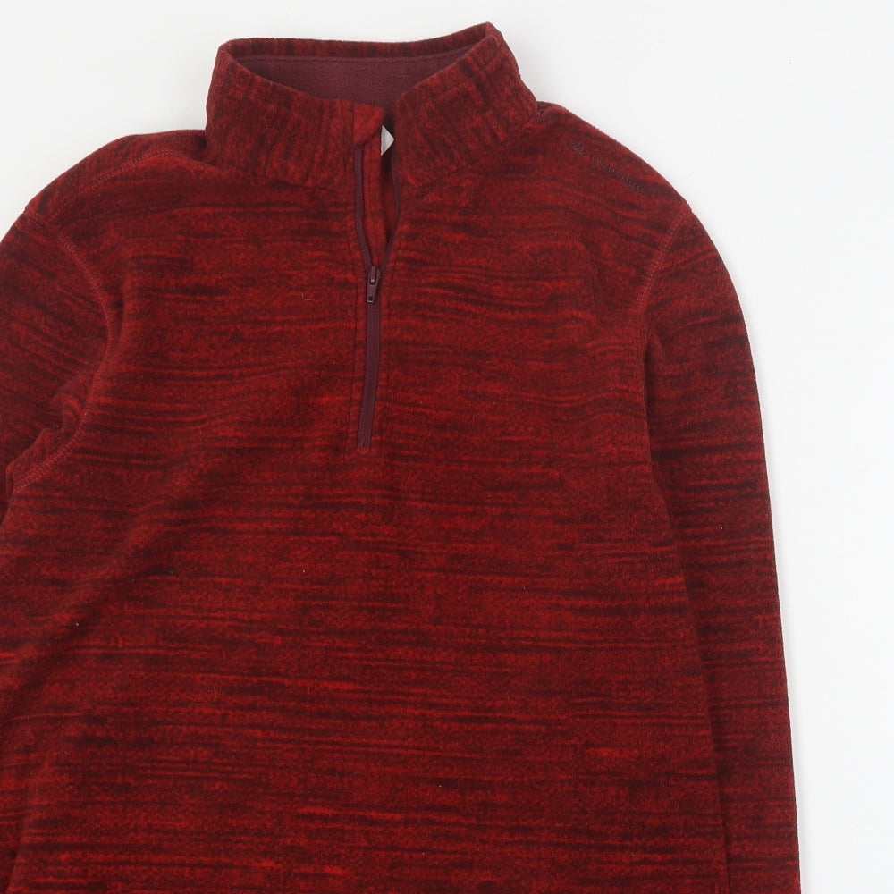 DECATHLON Womens Red  Polyester Pullover Sweatshirt Size M  Zip