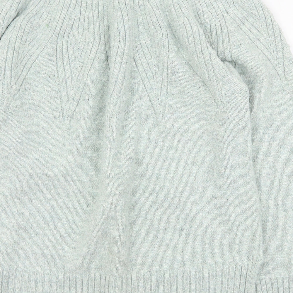 Marks and Spencer Womens Blue High Neck  Polyester Pullover Jumper Size M