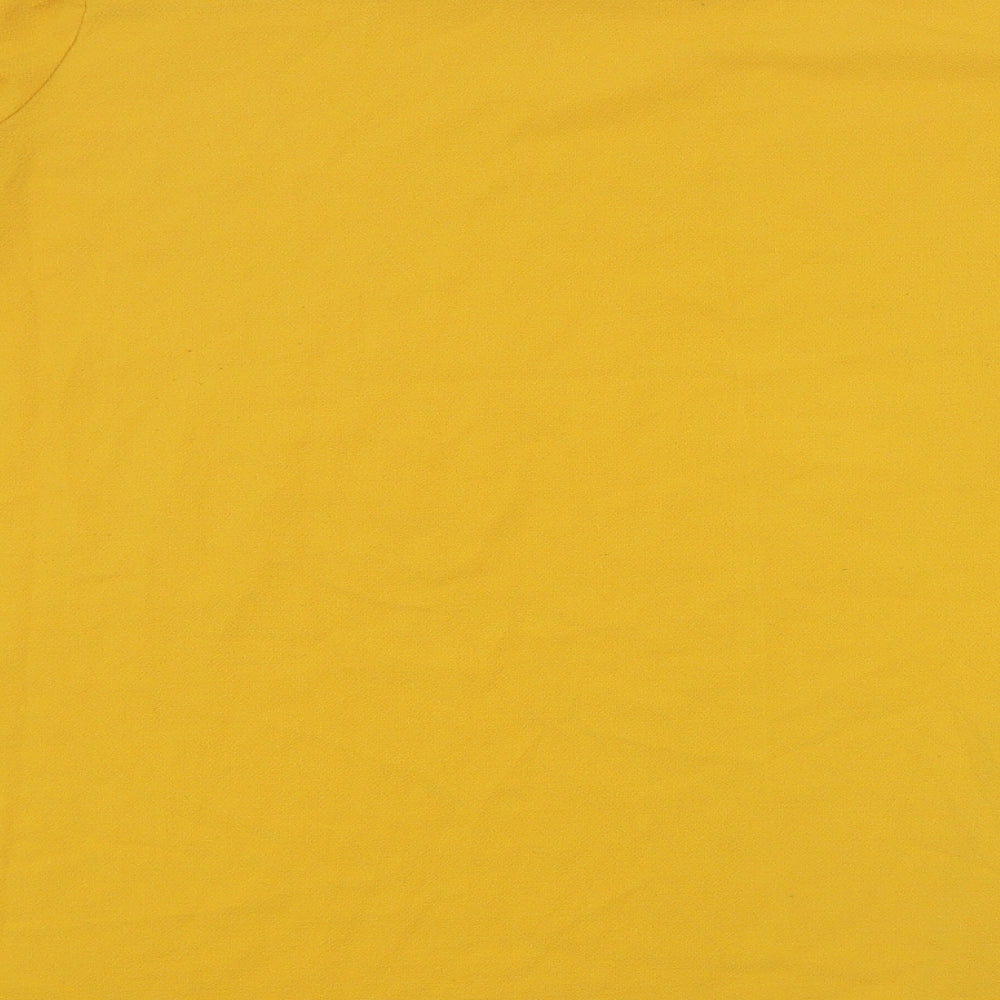 New Look Womens Yellow  Polyester Basic Blouse Size 24 Off the Shoulder