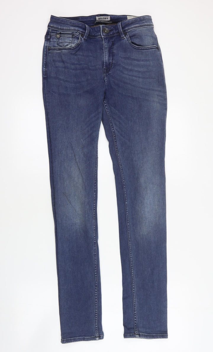 Garcis Jeans Womens Blue Cotton Skinny Jeans Size 28 in L32 in Regular Zip