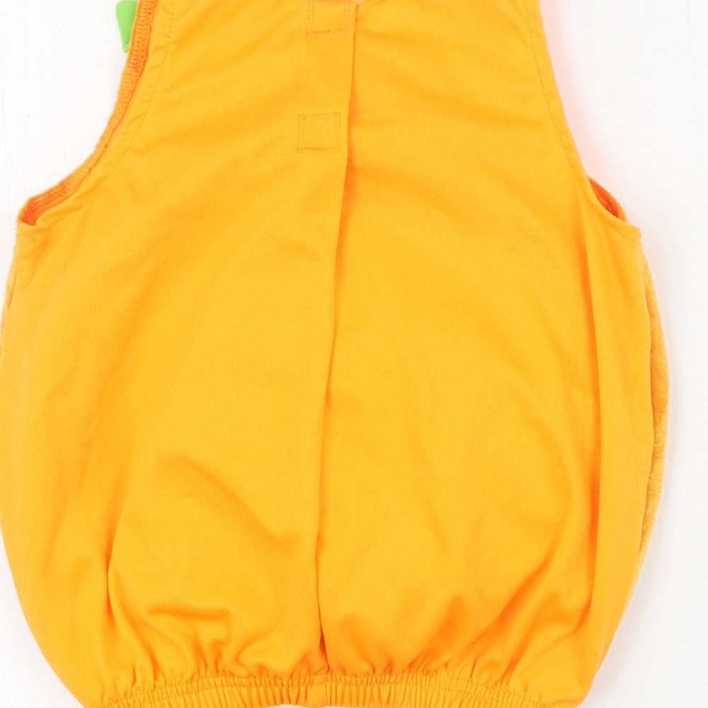 TU Baby Orange  Polyester Coverall Outfit/Set Size 12 Months  Hook & Loop - Pumpkin