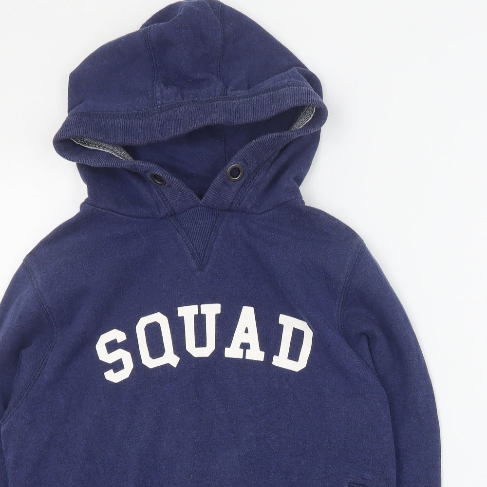 NEXT Girls Blue  Cotton Pullover Hoodie Size 8 Years  Pullover - Slogan