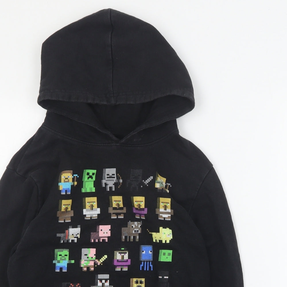 Jinx Boys Black  Cotton Pullover Hoodie Size 8-9 Years  Pullover - Minecraft