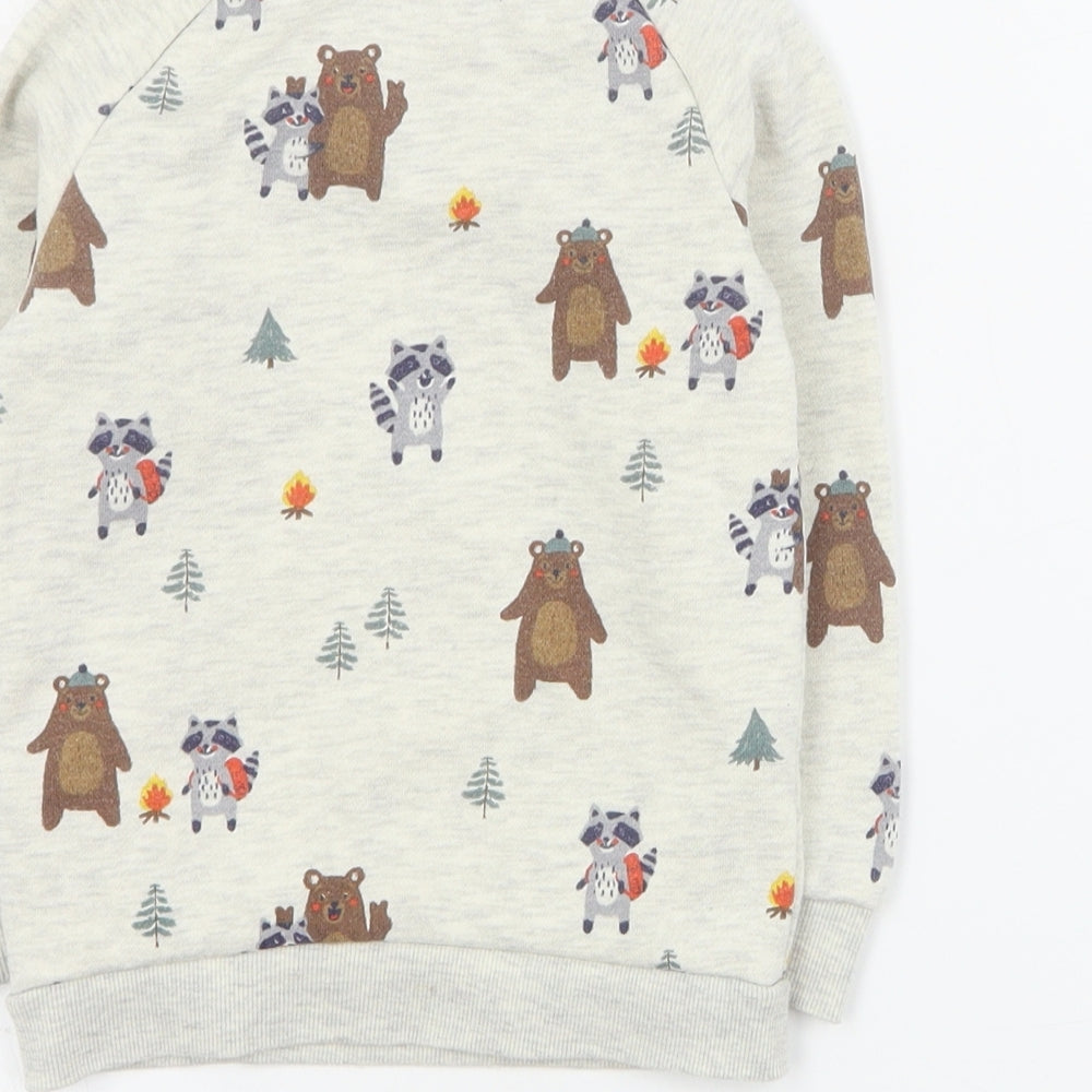 Primark Baby Beige Geometric Cotton Pullover Jumper Size 24 Months  Pullover