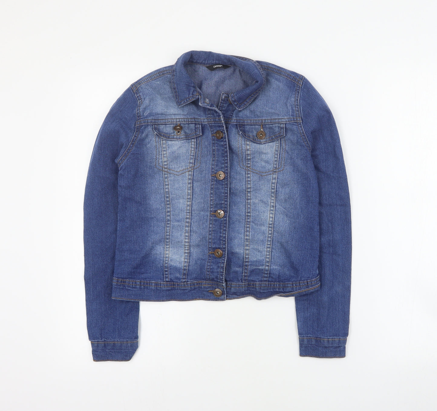 George Girls Blue   Jacket  Size 10-11 Years  Button