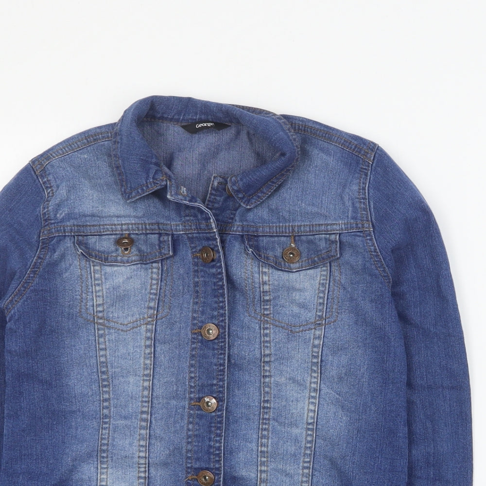 George Girls Blue   Jacket  Size 10-11 Years  Button