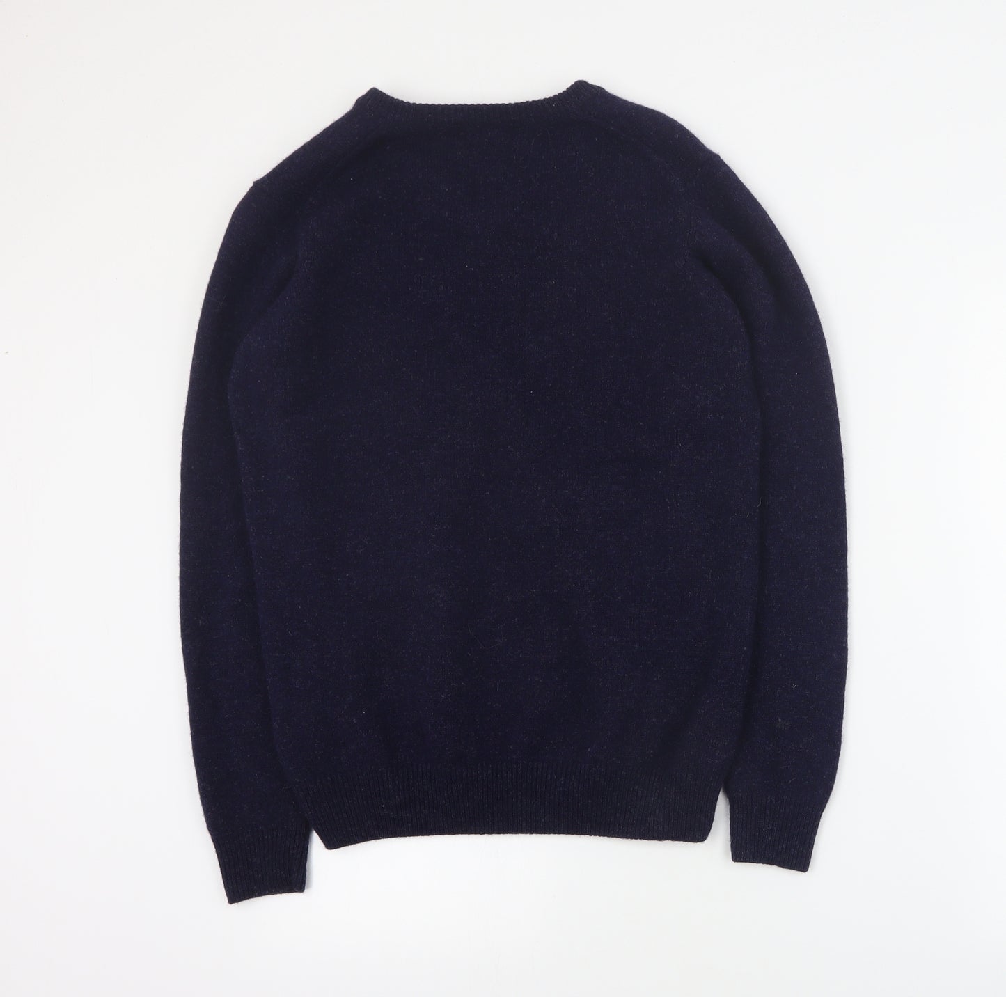 James Pringle Mens Blue V-Neck  Wool Pullover Jumper Size M