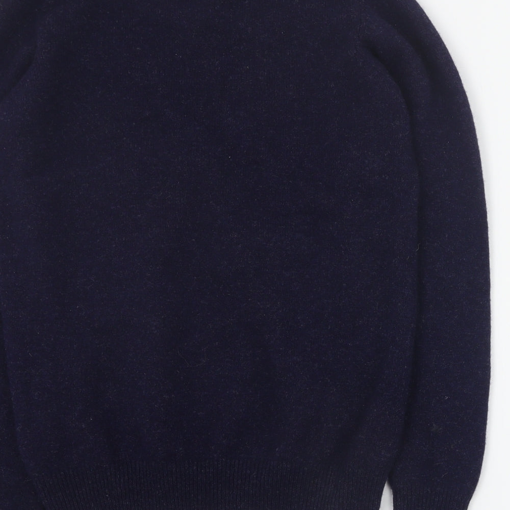 James Pringle Mens Blue V-Neck  Wool Pullover Jumper Size M