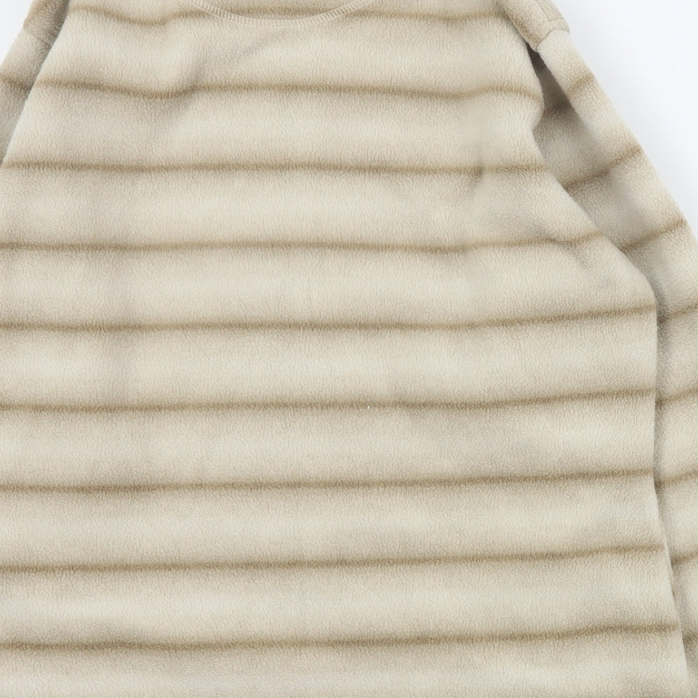 EWM Womens Beige Striped  Jacket  Size M  Zip