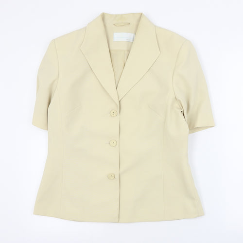 AMARANTO Womens Beige   Jacket Blazer Size 12  Button