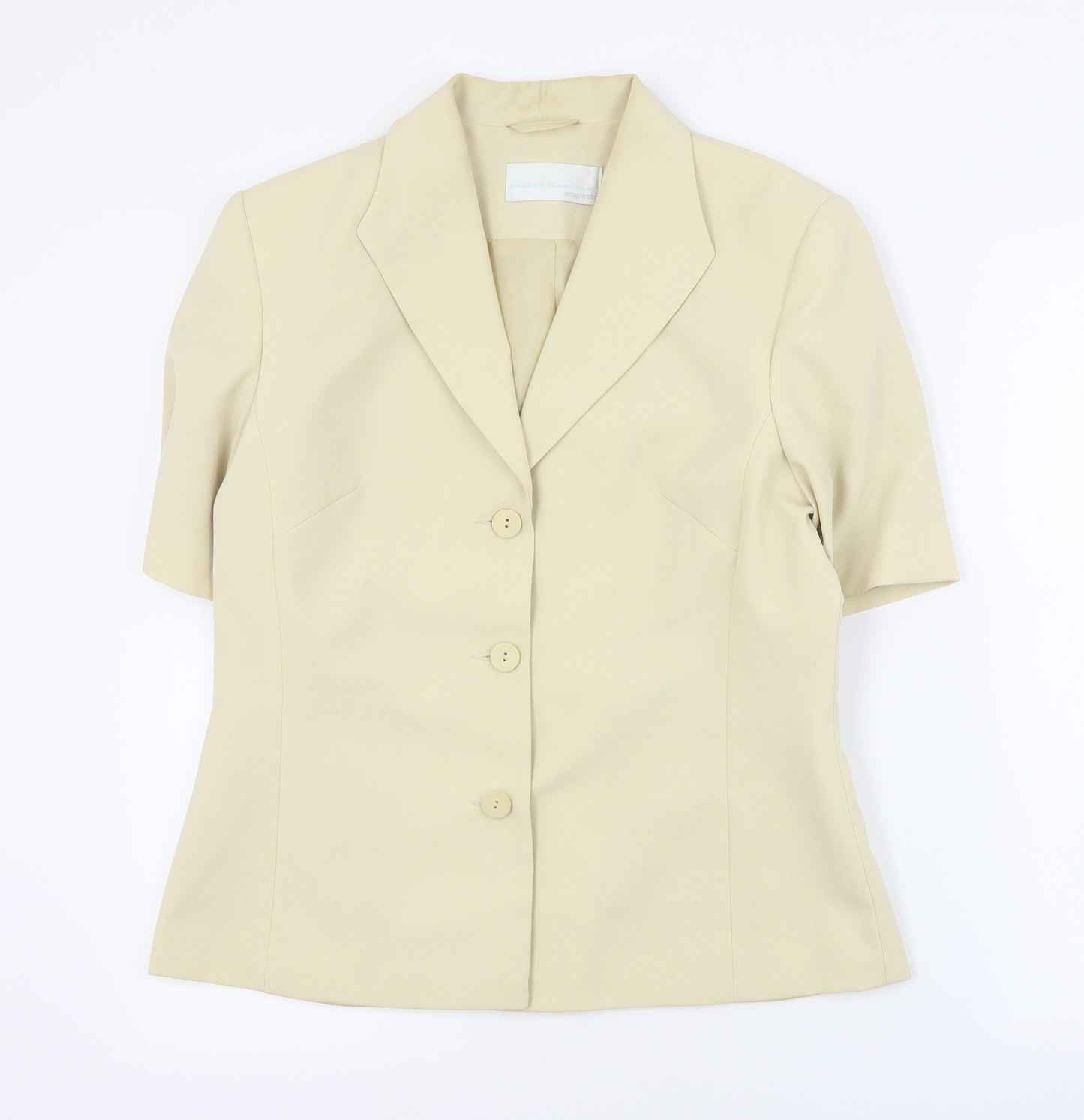 AMARANTO Womens Beige   Jacket Blazer Size 12  Button