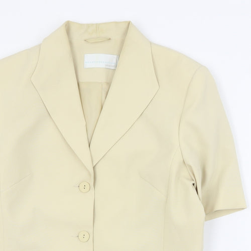 AMARANTO Womens Beige   Jacket Blazer Size 12  Button