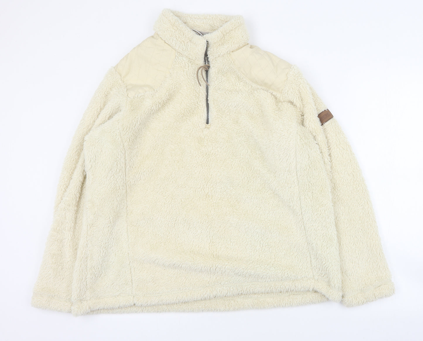 Regatta Womens Beige  Polyester Pullover Sweatshirt Size 18  Zip