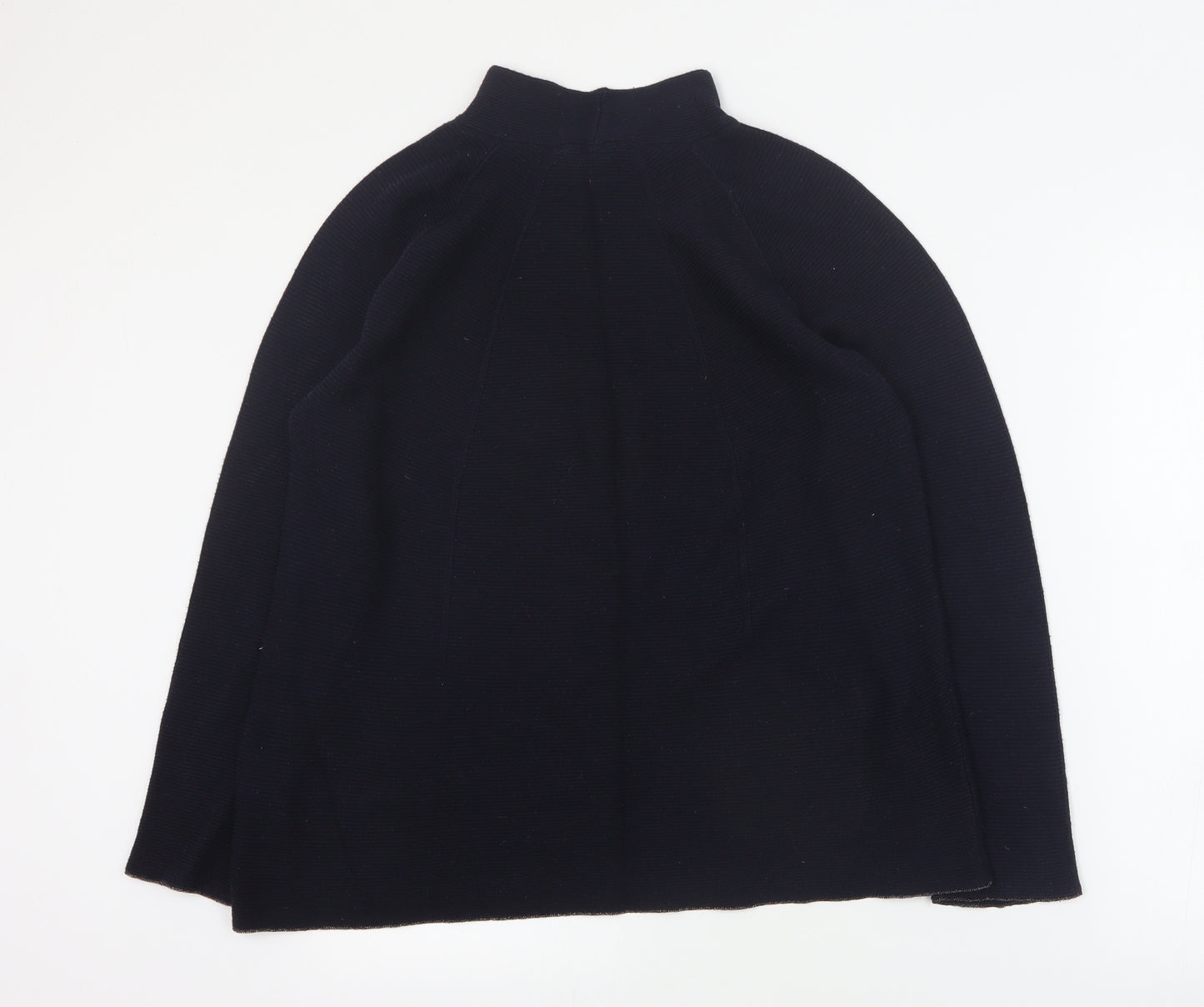 monari Womens Blue High Neck  Cotton Pullover Jumper Size 16