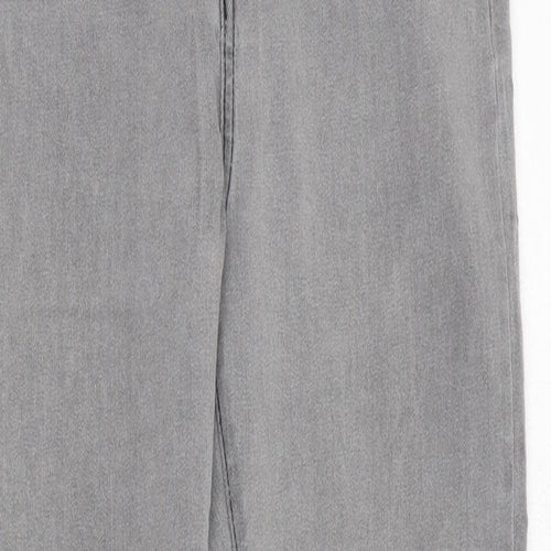 In the Style Womens Grey  Cotton Skinny Jeans Size 12 L26 in Regular Zip