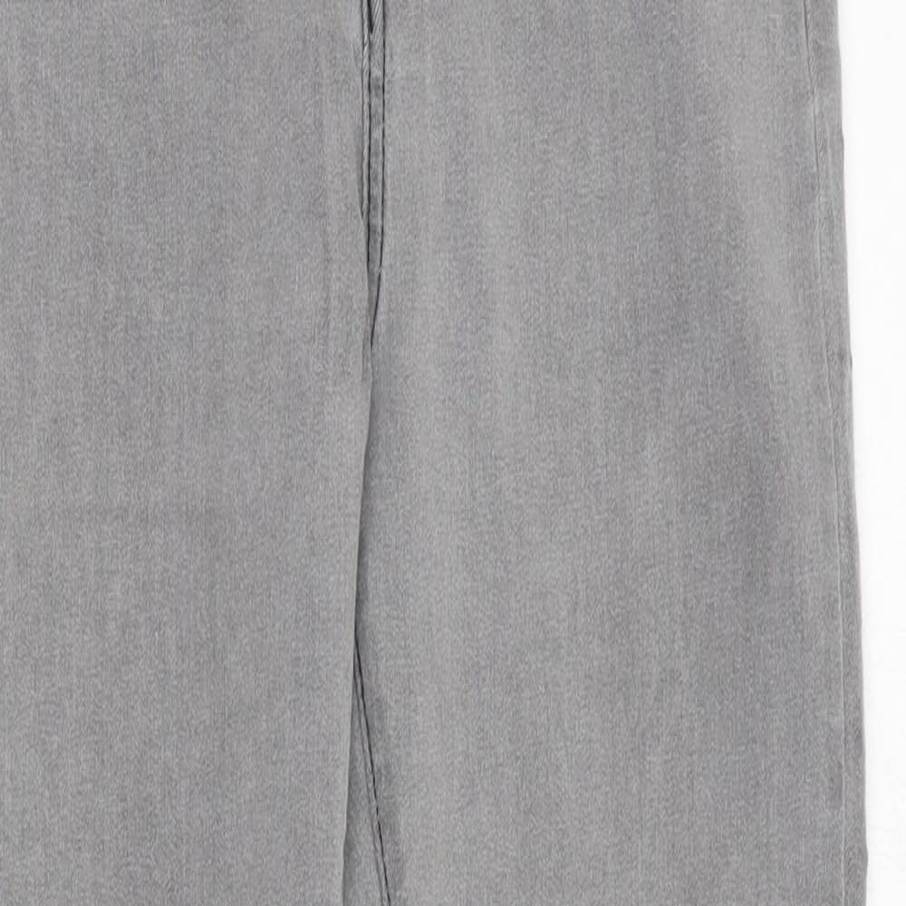 In the Style Womens Grey  Cotton Skinny Jeans Size 12 L26 in Regular Zip