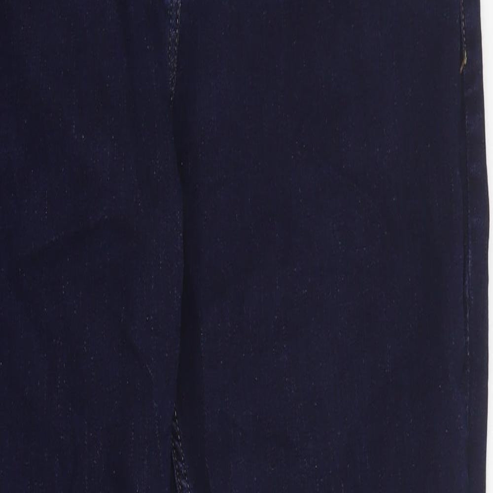 NEXT Womens Blue  Cotton Bootcut Jeans Size 18 L30 in Regular Zip