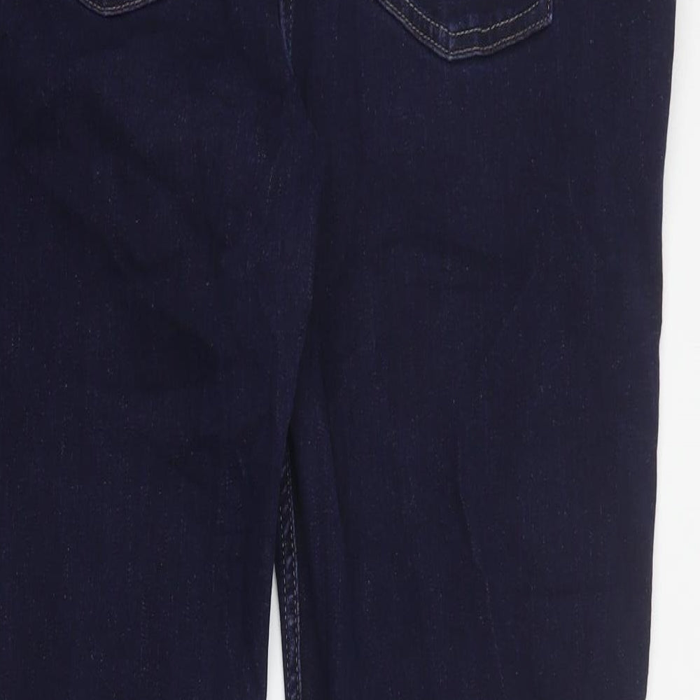 NEXT Womens Blue  Cotton Bootcut Jeans Size 18 L30 in Regular Zip