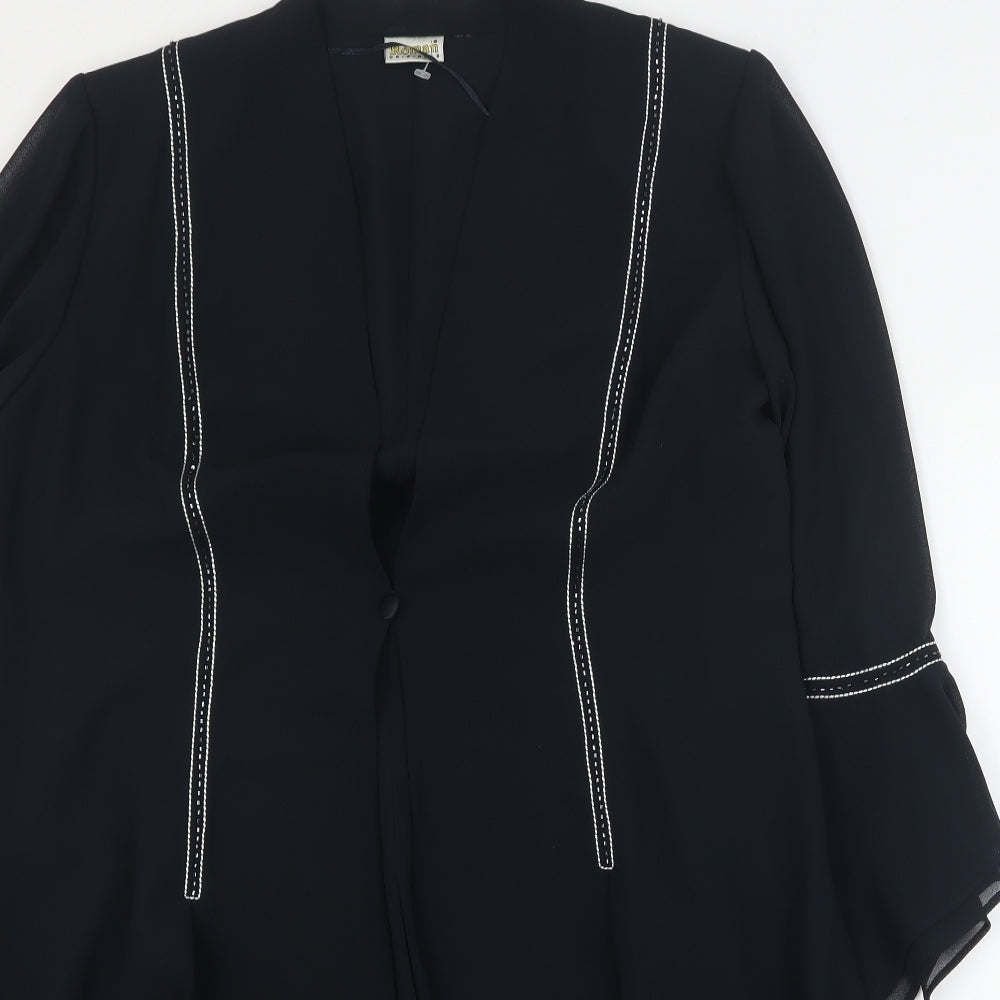 Roman Womens Black   Jacket  Size 16  Button