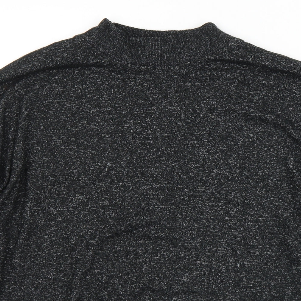 Marks and Spencer Womens Black Mock Neck  Viscose Pullover Jumper Size 10