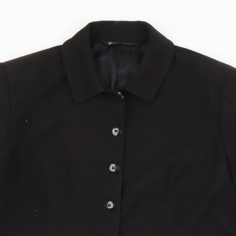 BHS Womens Black   Jacket  Size 18  Button