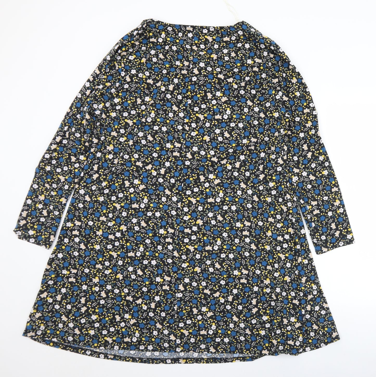 Simply Be Womens Multicoloured Floral Polyester A-Line  Size 24  V-Neck