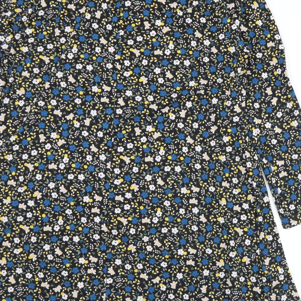 Simply Be Womens Multicoloured Floral Polyester A-Line  Size 24  V-Neck