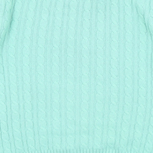 Pure & Natural Womens Green Crew Neck  Acrylic Pullover Jumper Size S   - S/M