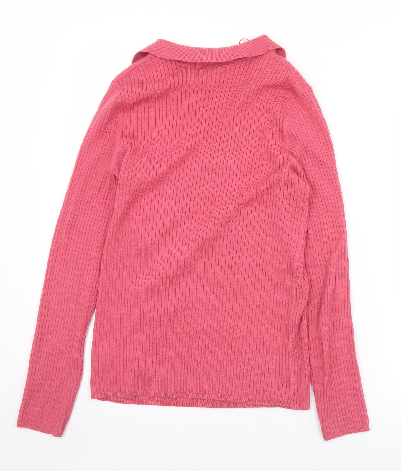 F&F Womens Pink Collared  Viscose Pullover Jumper Size 10