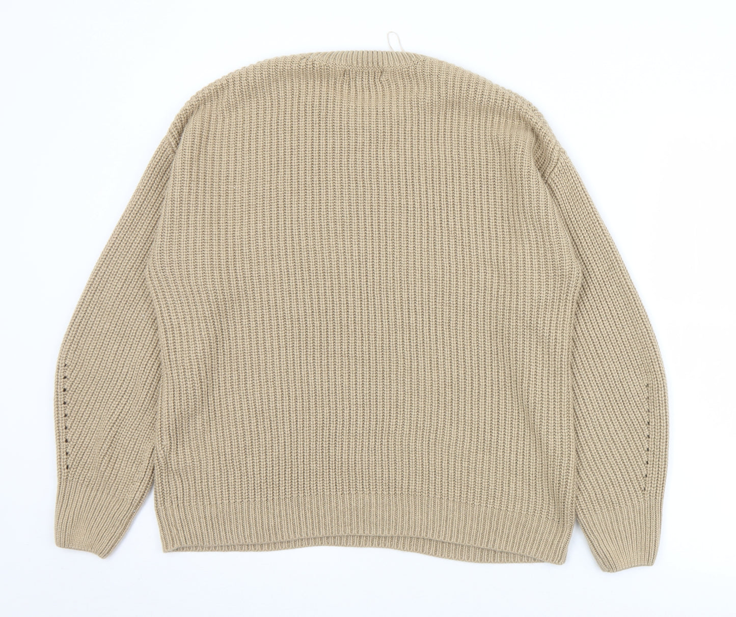 New Look Womens Beige Crew Neck  Acrylic Pullover Jumper Size S   - Maternity