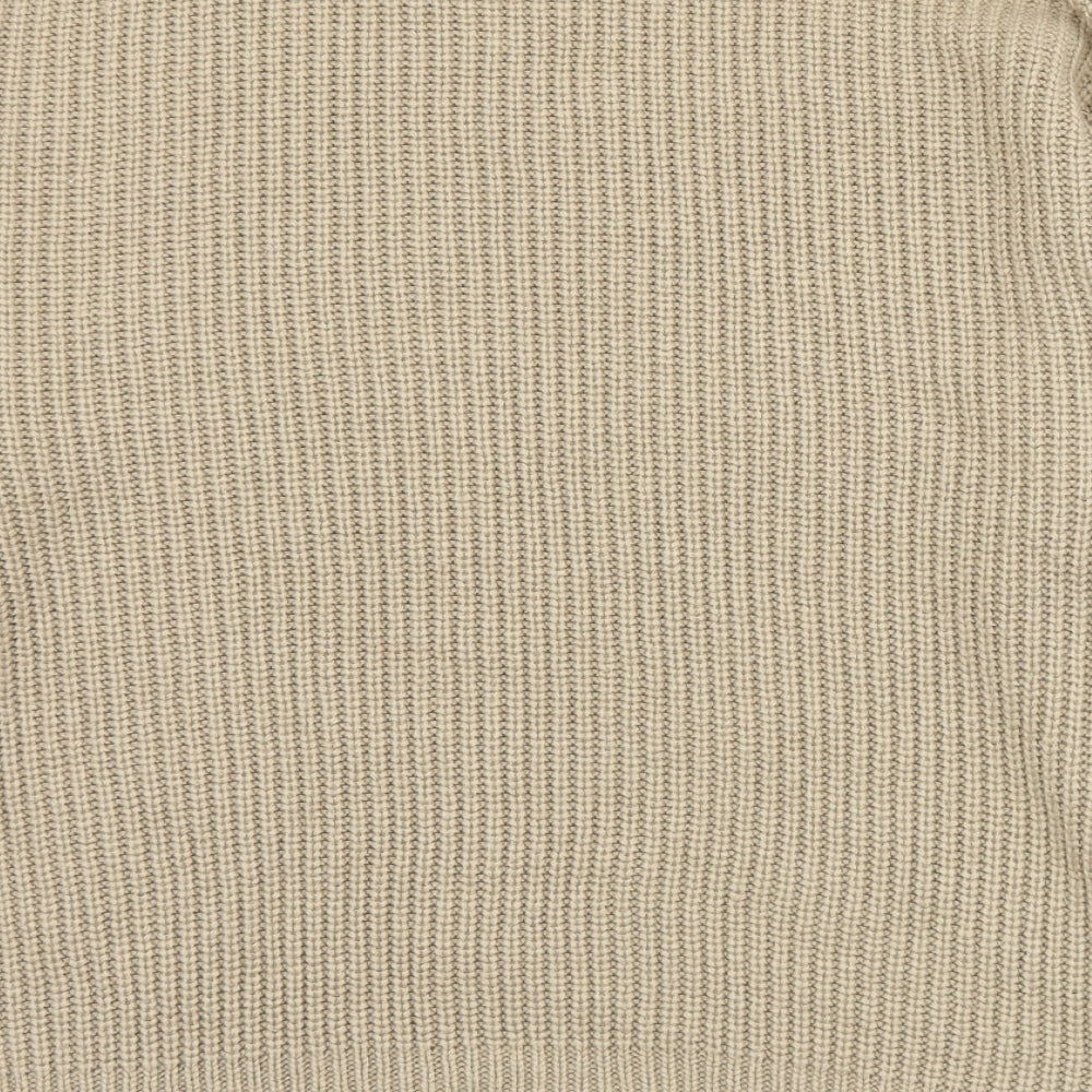 New Look Womens Beige Crew Neck  Acrylic Pullover Jumper Size S   - Maternity