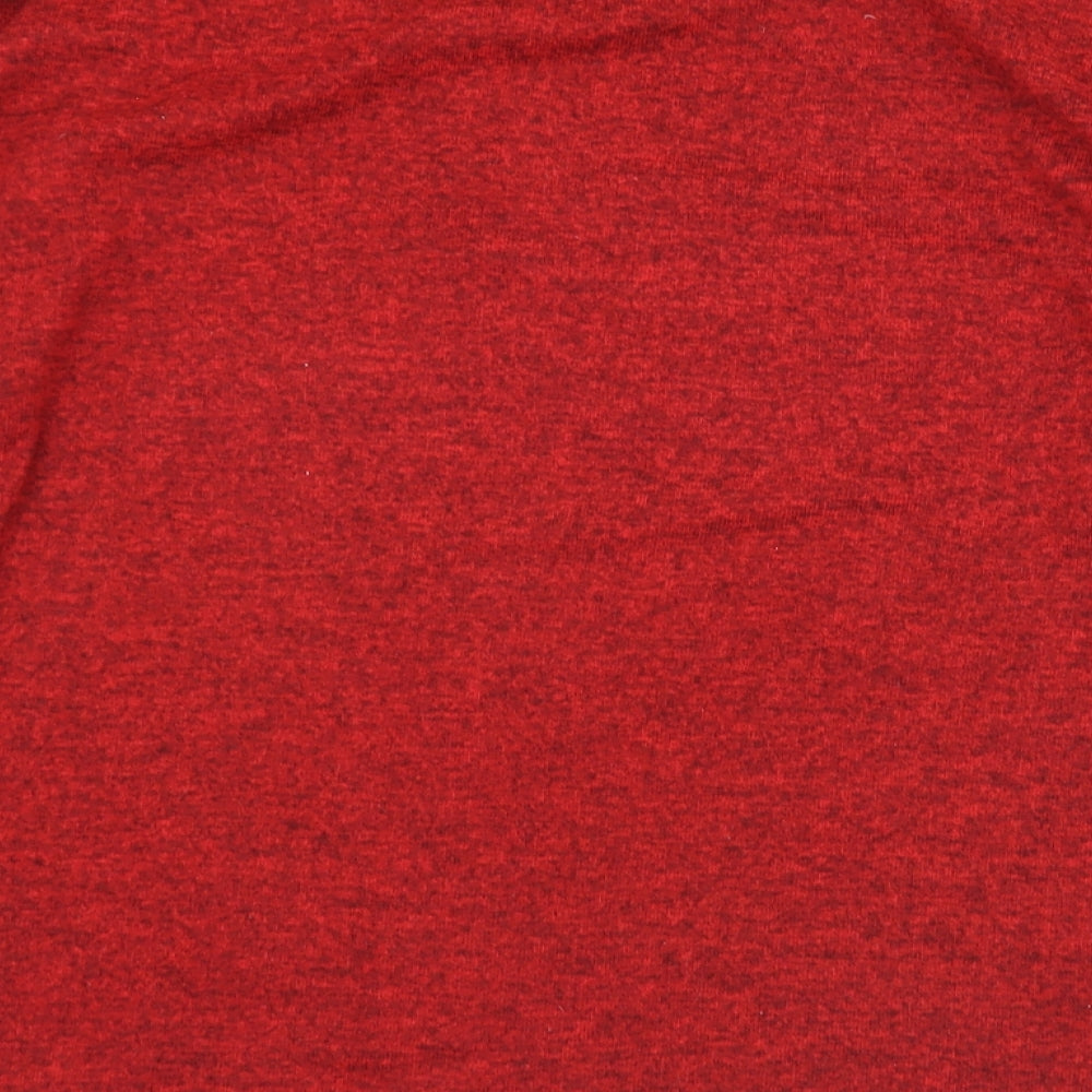 Nutmeg Womens Red Round Neck  Polyester Pullover Jumper Size 16